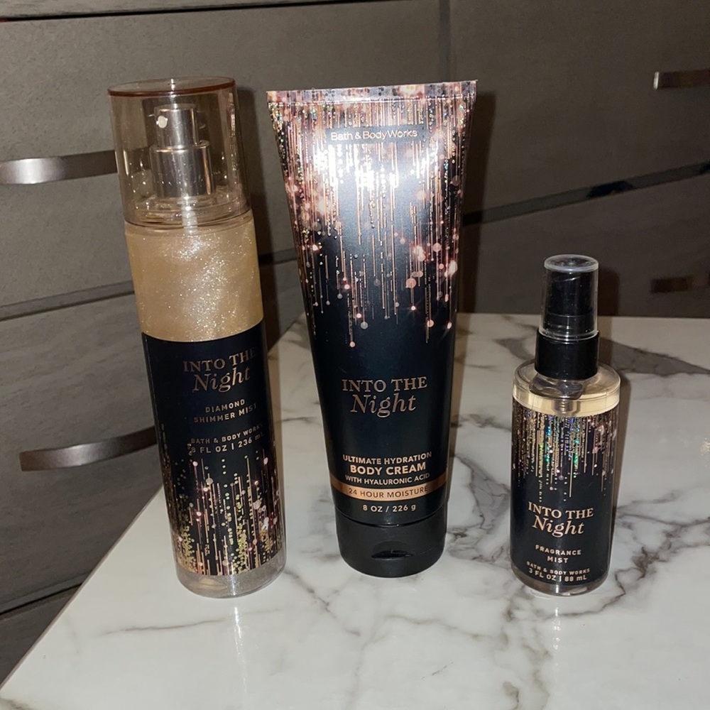 Bath and Body Works "Into The Night" Shimmer Mist and Cream